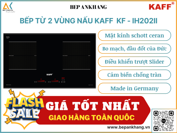 Bếp từ 2 vùng nấu KAFF KF - IH202II - Made in Germany